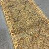 Peshawar Handmade Wool Runner 3x8.1 Vintage Hallway Rug | Neutral Boho Runner | Handwoven Wool Area Rug for Entryway & Bedroom - Image 2