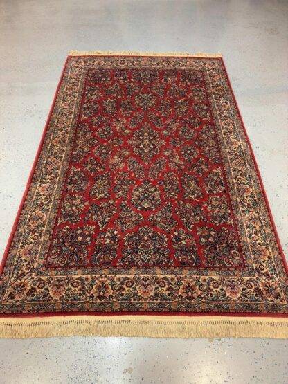 Original Collection Karastan Red Rug – 5.5x9 | Persian-Inspired Wool Rug | Timeless Elegance for Any Space