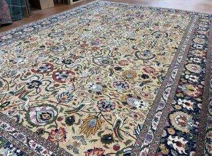 Rare Beauty: Authentic 1940s Turkish Carpet - One-of-a-Kind Hereke Rug - Statement Piece - Image 11