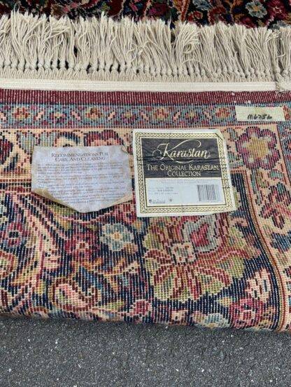 Vintage Karastan Sarouk Rug | 9x12 ft | Handwoven Wool Persian-Inspired Carpet | Classic Red Floral Design | Luxury Area Rug - Image 3