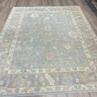 Lovely Blue Peshawar Rug 8.10x11.9 handmade carpet