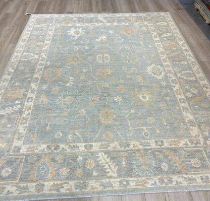 Lovely Blue Peshawar Rug 8.10x11.9 handmade carpet