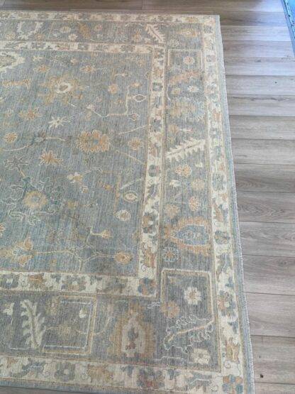 Lovely Blue Peshawar Rug 8.10x11.9 handmade carpet - Image 6