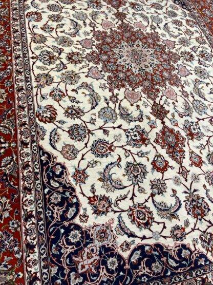 Luxurious Persian Tabriz Silk Rug - Pristine 7.10x10.8 Beauty - Image 6