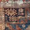 Small Distress Caucasian Kazak Rug, 2.6x2.9 ft Wool Area Rug - Image 6