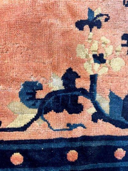 Vintage Distressed Oriental Rug | Handmade Chinese Carpet 7.9 x 9.6 - Image 3