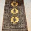 Elegant Vintage Bukhara Wool Rug 3.2x5.6 | Hand-Knotted & Soft Texture