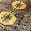 Elegant Vintage Bukhara Wool Rug 3.2x5.6 | Hand-Knotted & Soft Texture - Image 4